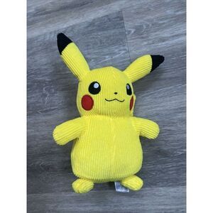 2022 Pikachu Corduroy Plush Licensed Authentic Pokemon Select Used 9"